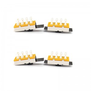 Công tắc trượt SS23L16, dòng điện cao, ba-Vị trí, gấp đôi-hàng, 8-pin, công tắc máy hủy, công tắc trượt thẳng đứng cho thiết bị cơ khí